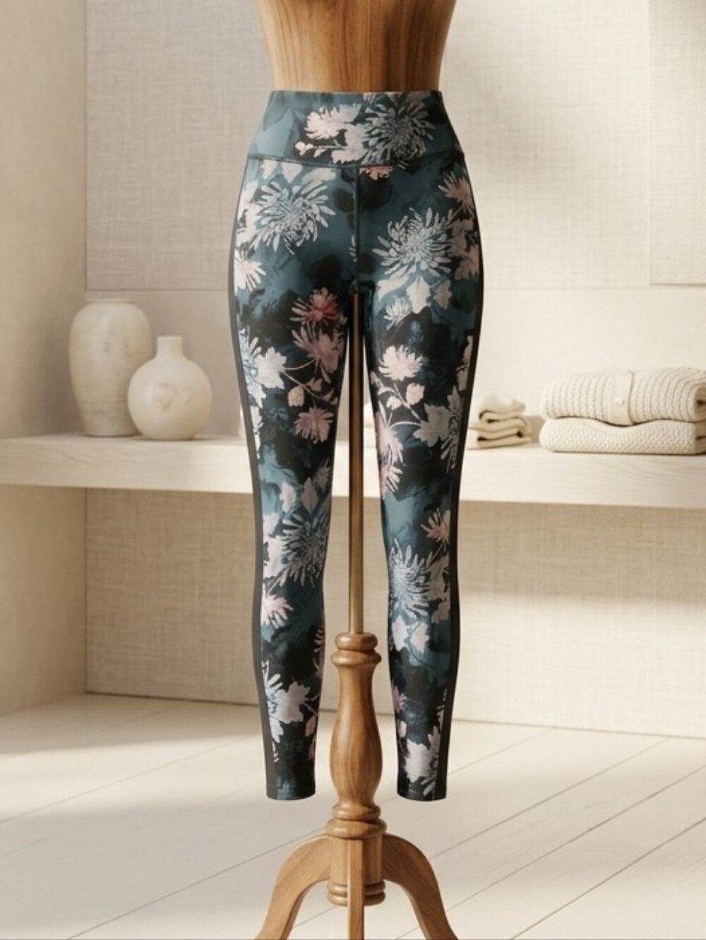 Joy Lab Green Floral Leggings – Size Large